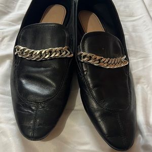 Zara leather chain loafers size 38